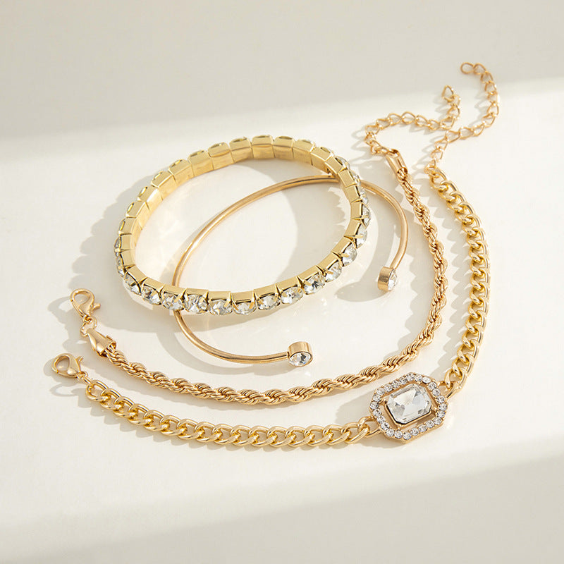 4PCS Exaggerated Punk Shiny Bracelet - Zi Collection Hub