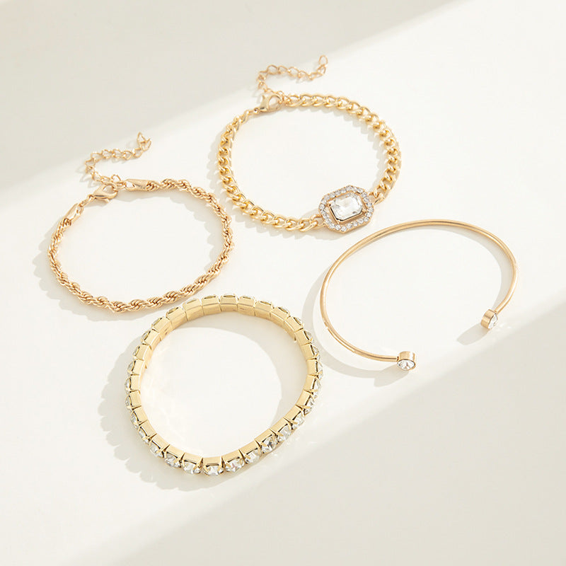 4PCS Exaggerated Punk Shiny Bracelet - Zi Collection Hub