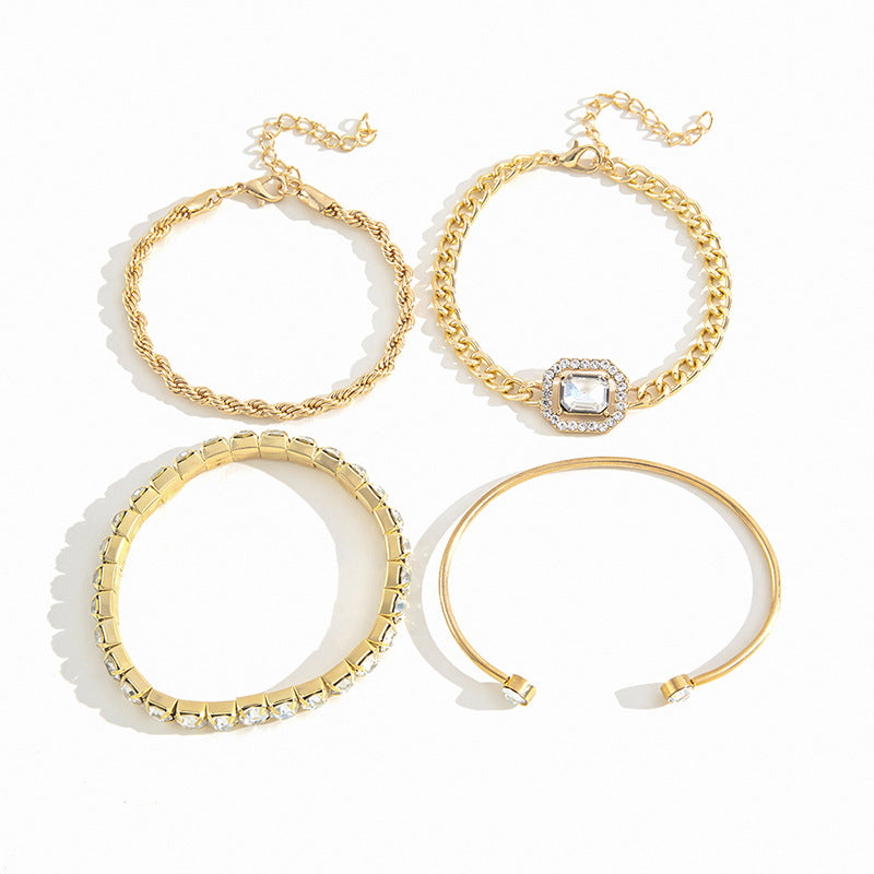 4PCS Exaggerated Punk Shiny Bracelet - Zi Collection Hub