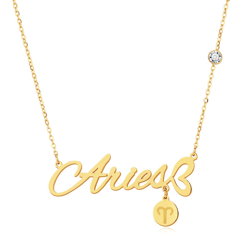 New Stainless Steel Zodiac Zodiac Necklace - Zi Collection Hub