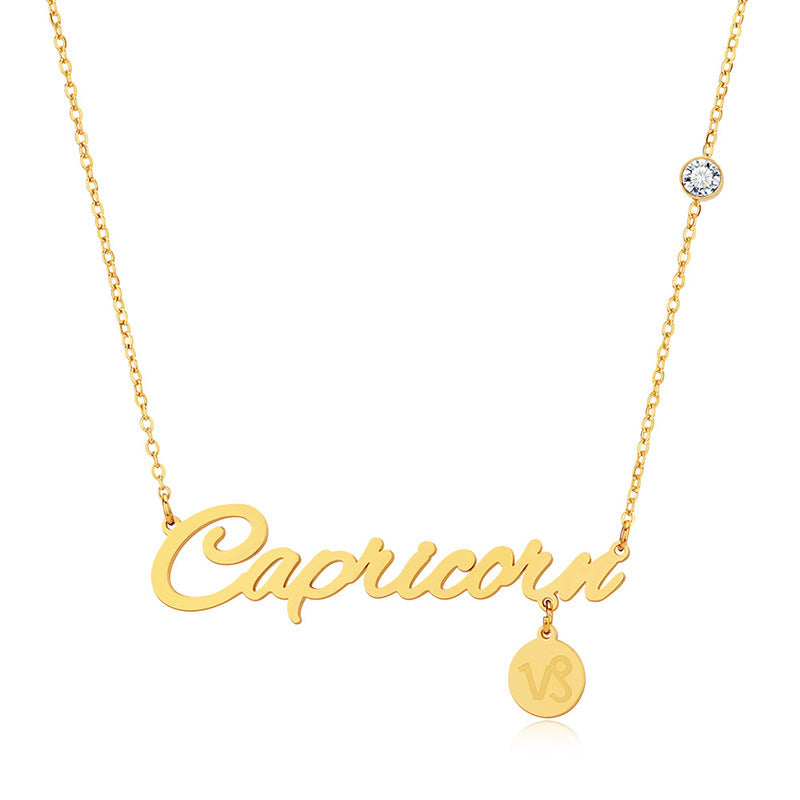 New Stainless Steel Zodiac Zodiac Necklace - Zi Collection Hub
