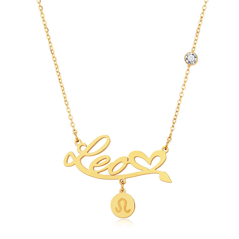 New Stainless Steel Zodiac Zodiac Necklace - Zi Collection Hub