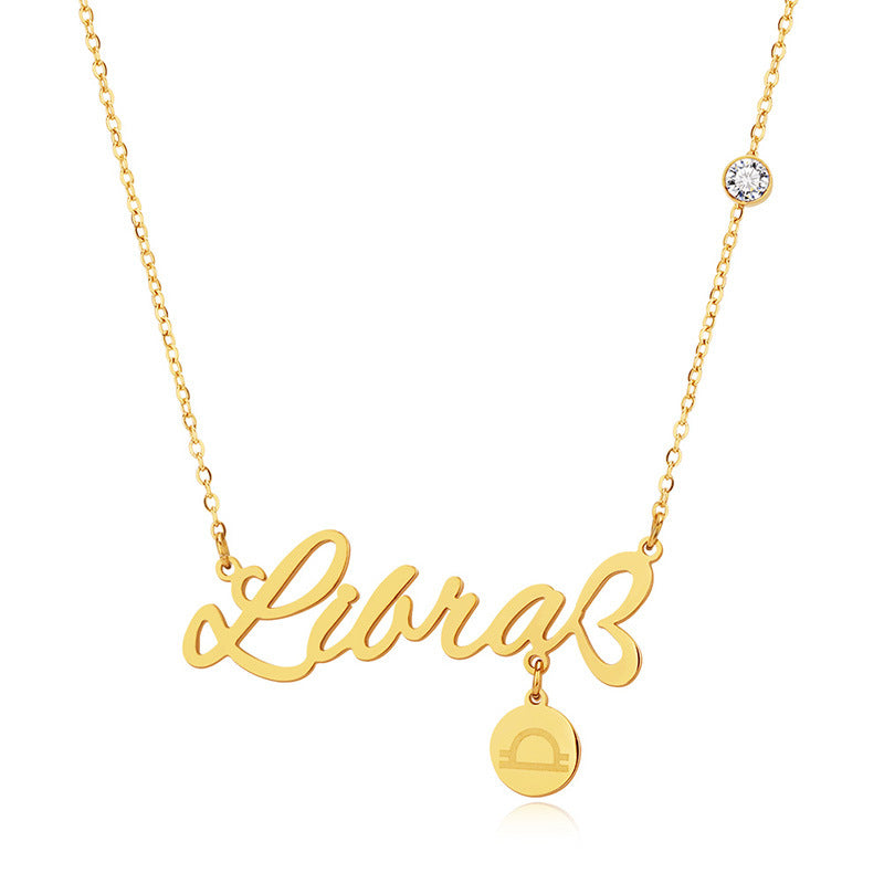 New Stainless Steel Zodiac Zodiac Necklace - Zi Collection Hub