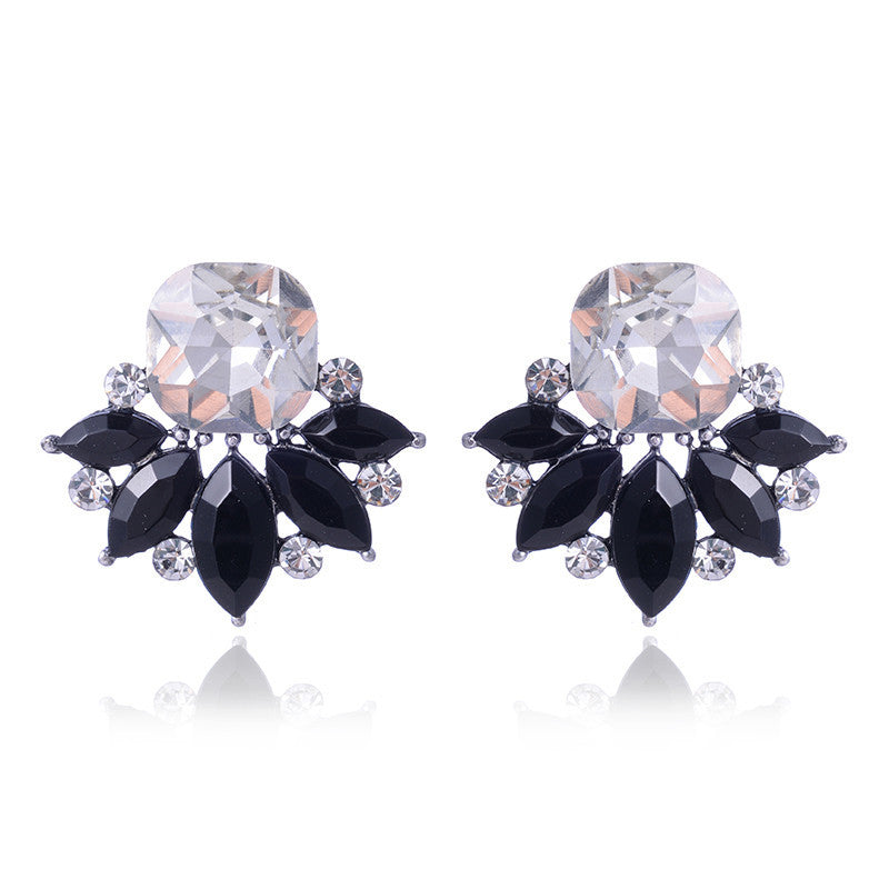 Natural Crystal Stud Earrings