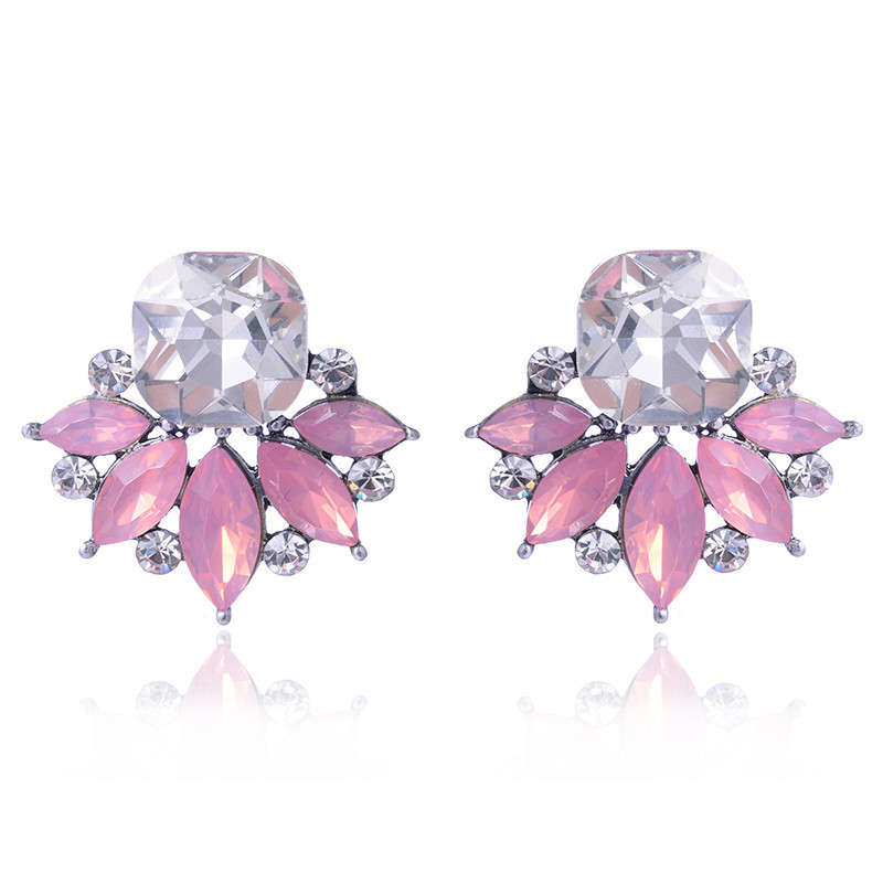 Natural Crystal Stud Earrings