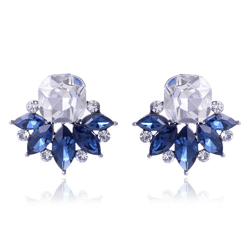 Natural Crystal Stud Earrings