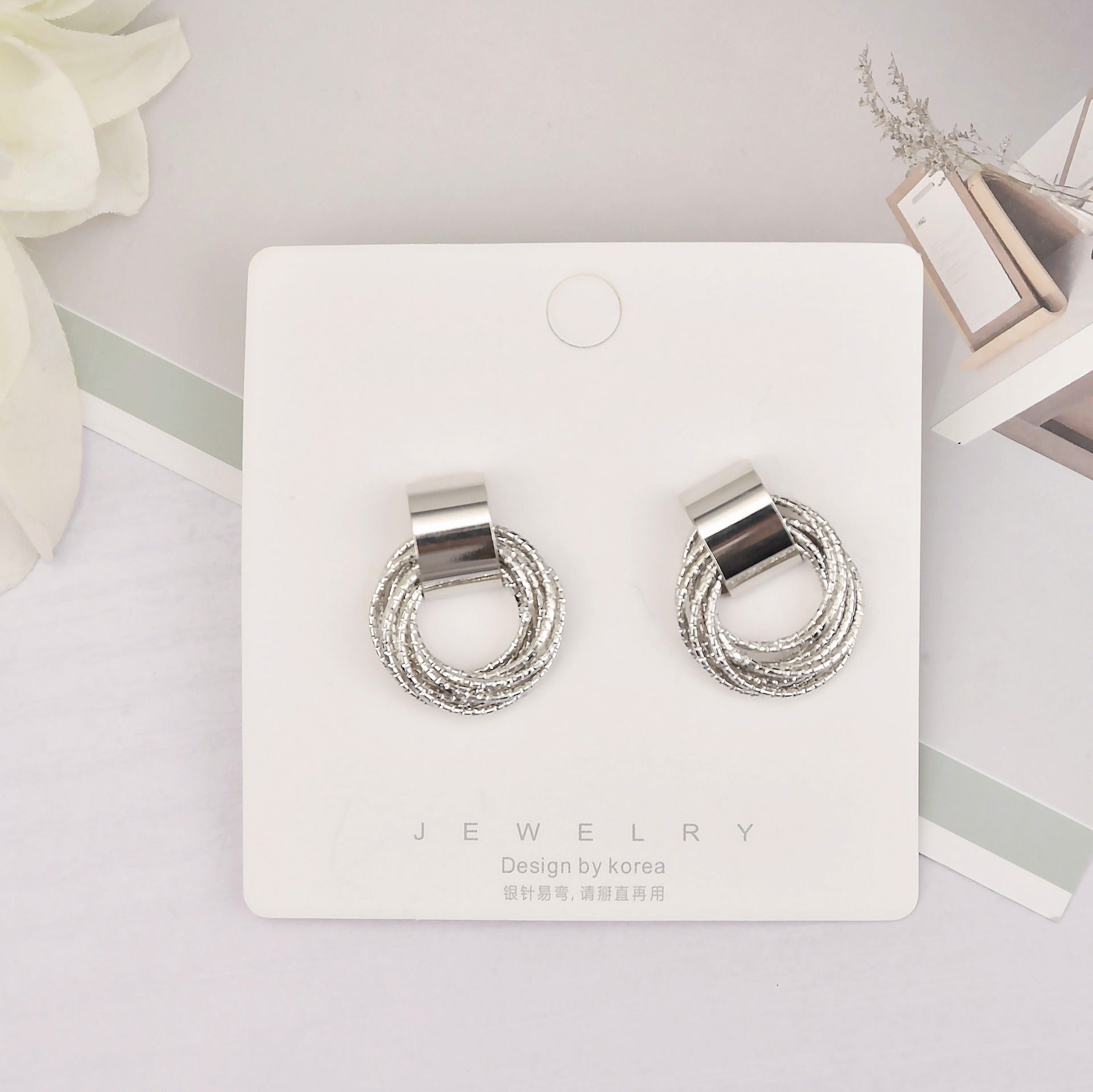 Retro Metallic Gold Color Circle Earrings - Zi Collection Hub
