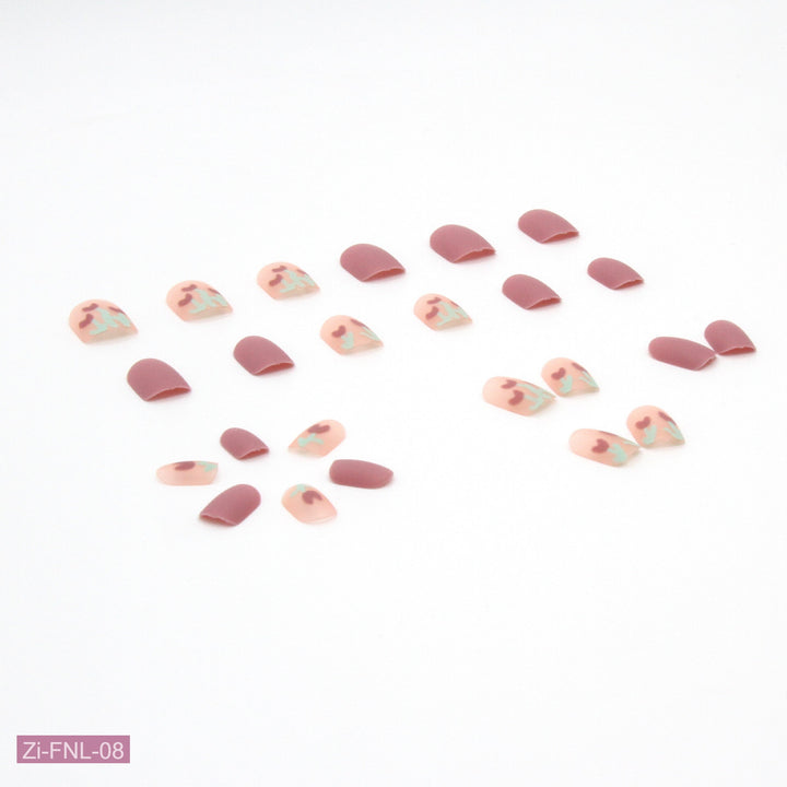 Matte Tulip Finished Fake Nails  - 24Pcs - Zi Collection Hub