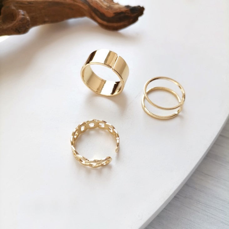 3Pcs Metal rings Opening Adjustable - Zi Collection Hub