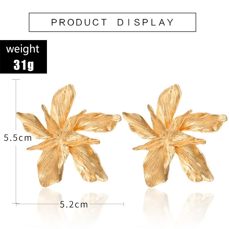 Multi-Layer Flower Metal Earrings - Zi Collection Hub