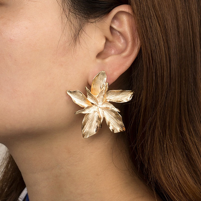 Multi-Layer Flower Metal Earrings - Zi Collection Hub