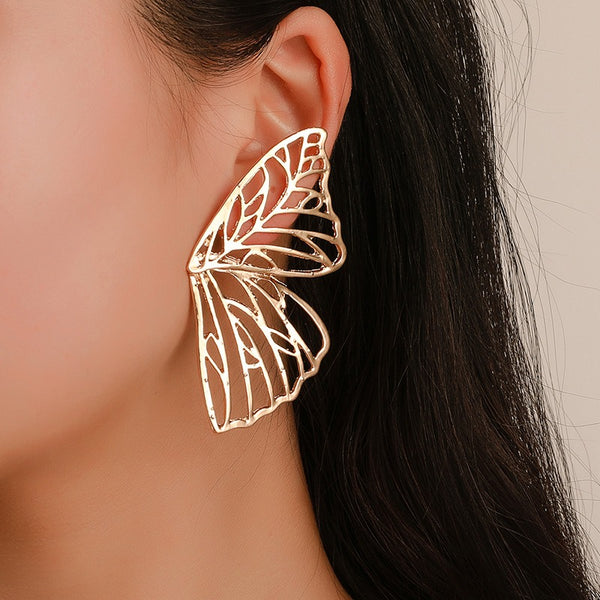 Hollow Butterfly Wing Earrings