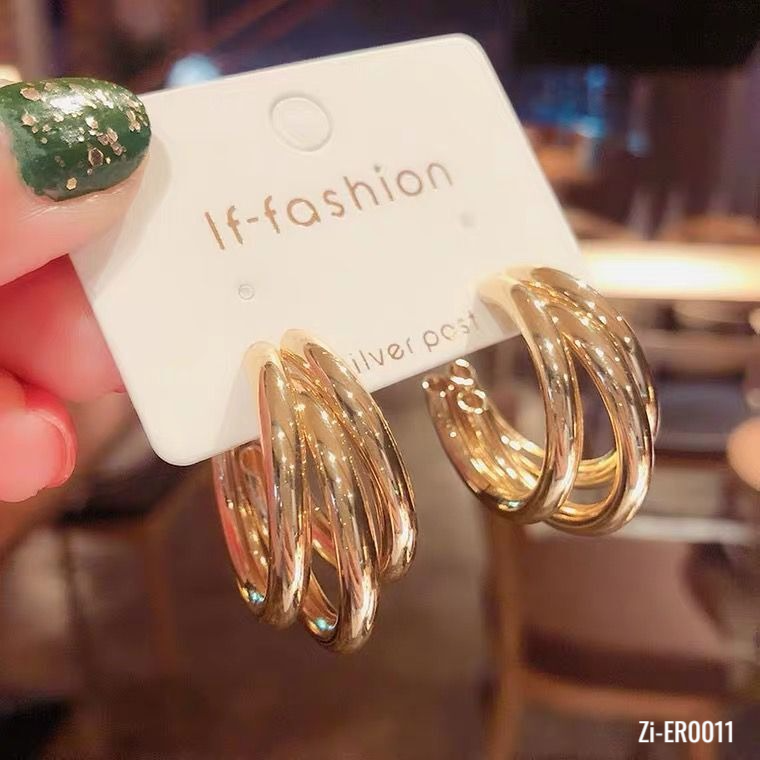 Hot Selling Tri Hoops Earrings - Zi Collection Hub