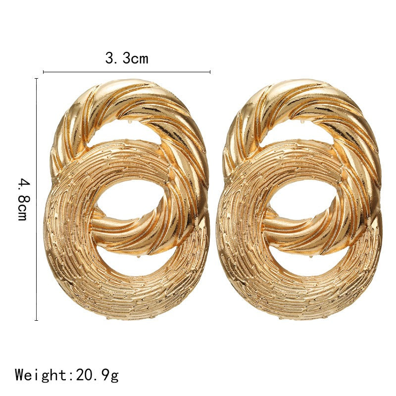ZA Circle Twist Earrings - Zi Collection Hub