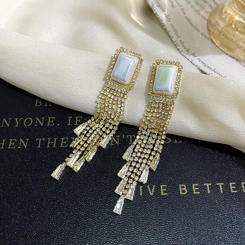 High-End Light Luxury Long Tassel Earrings - Zi Collection Hub