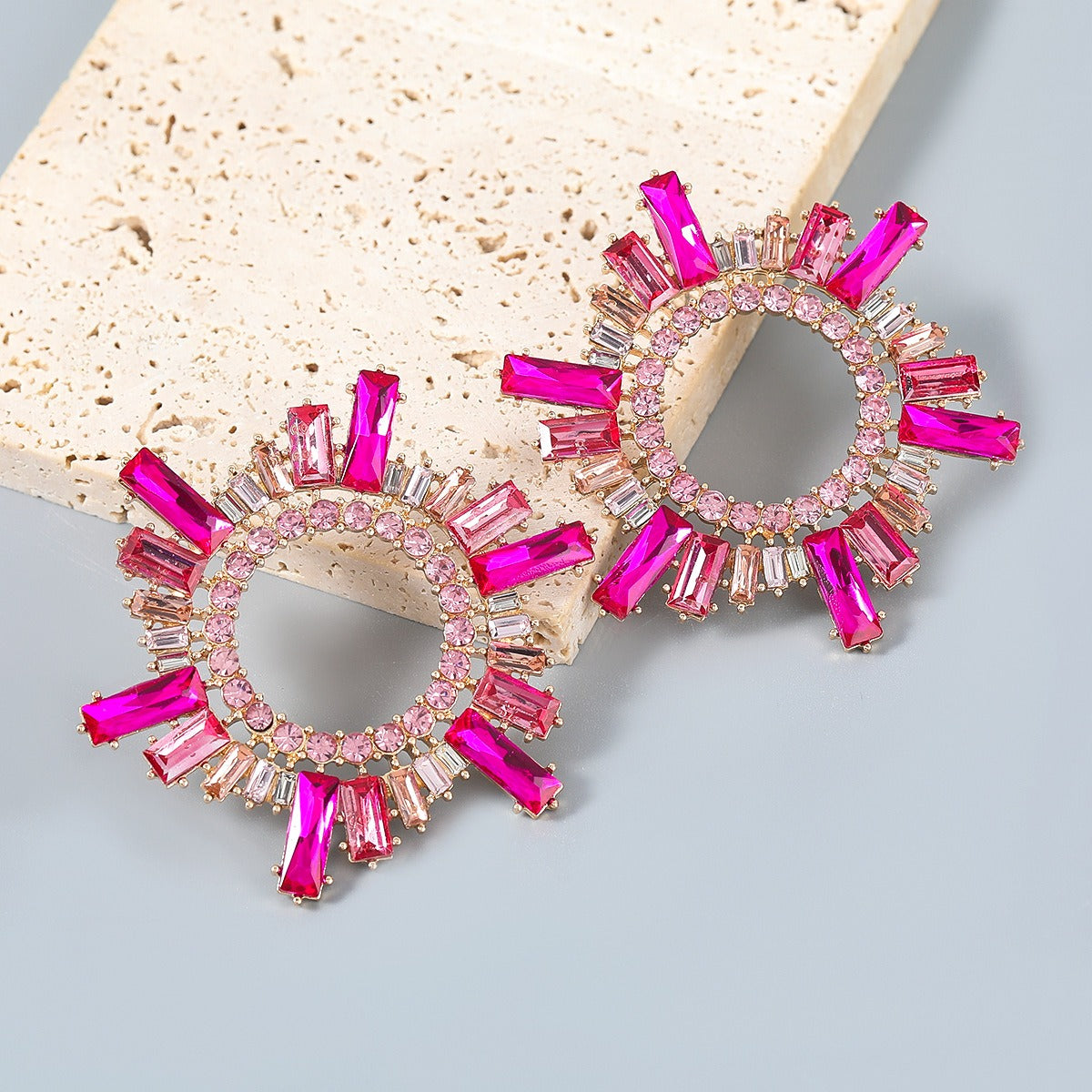 New Trend Rhinestone Flower Dangling Earrings - Zi Collection Hub