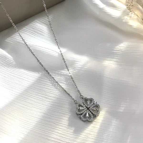 A Multi-Wear Four-Leaf Titanium Steel Necklace - Zi Collection Hub