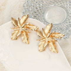 Multi-Layer Flower Metal Earrings