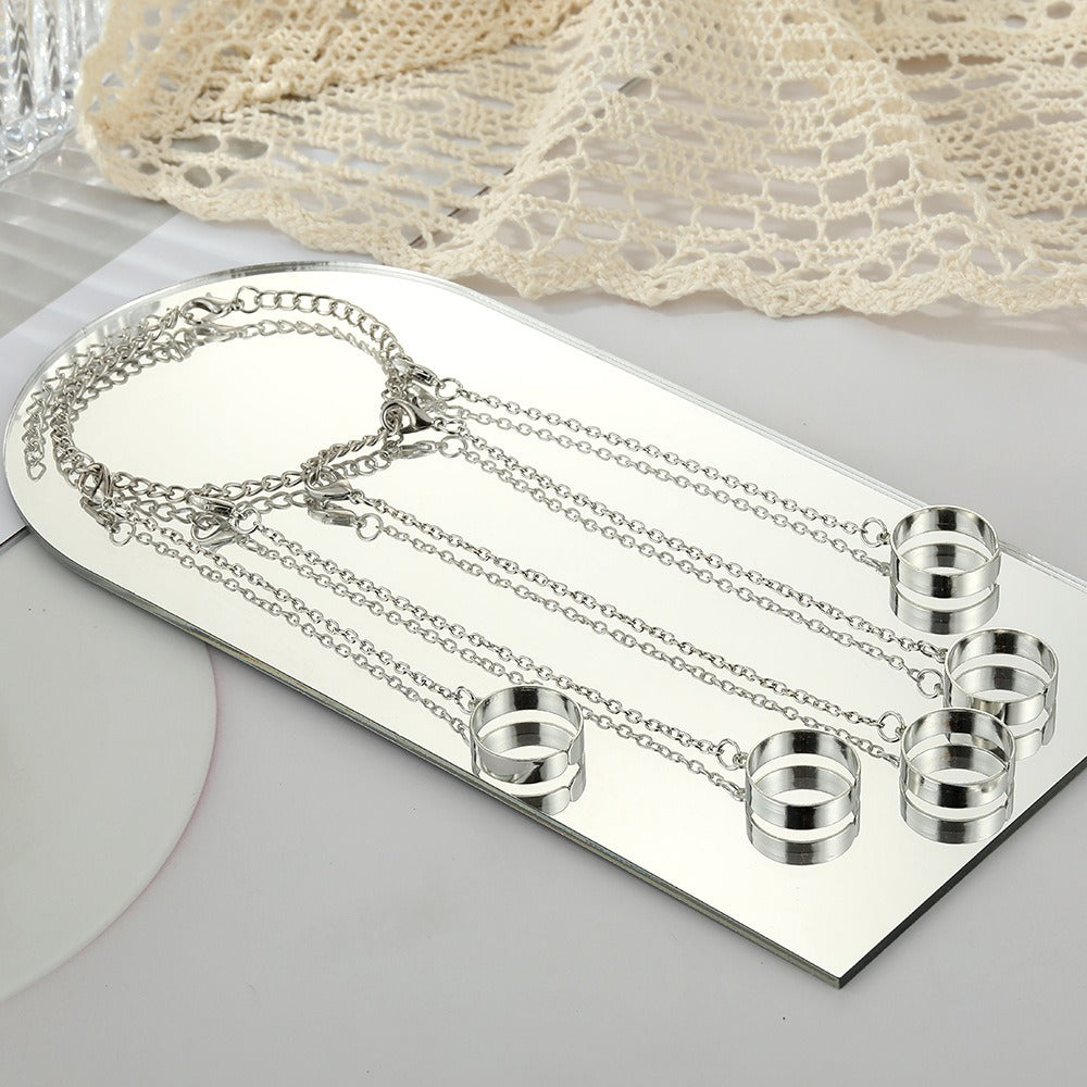 Hip Hop New Combination Joint Rings Set Silver - Zi Collection Hub