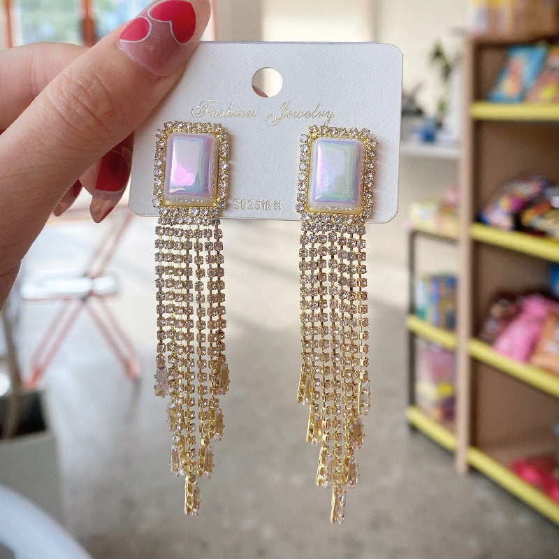 High-End Light Luxury Long Tassel Earrings - Zi Collection Hub