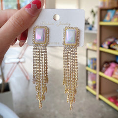 High-End Light Luxury Long Tassel Earrings