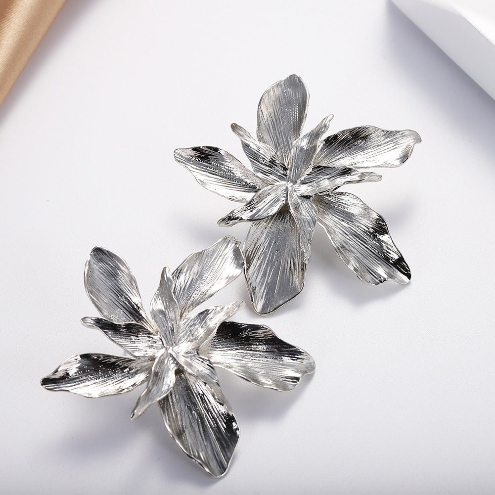 Multi-Layer Flower Metal Earrings - Zi Collection Hub