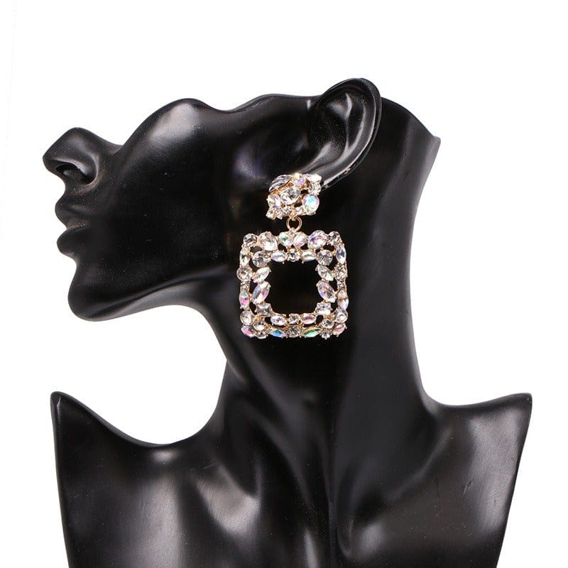 Retro Earrings Studded with Diamonds - Zi Collection Hub