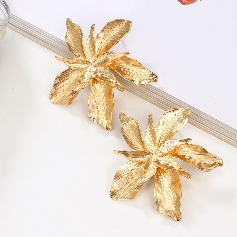 Multi-Layer Flower Metal Earrings - Zi Collection Hub