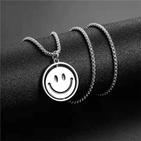 Hip-hop Rotating Smiling Face Pendant