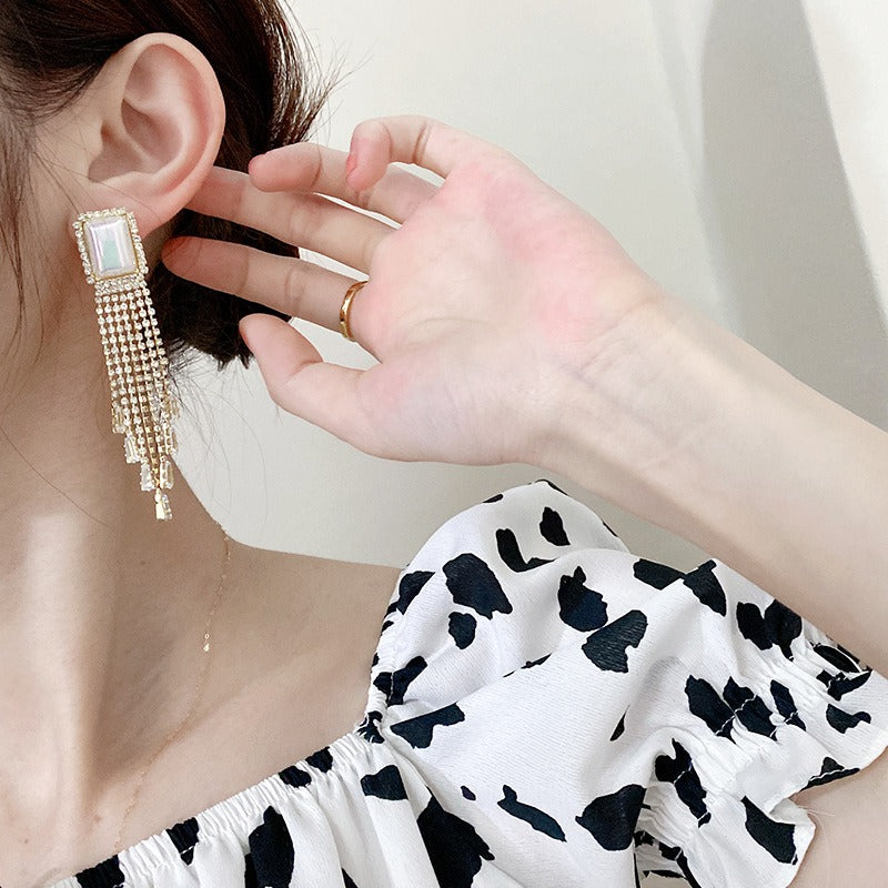 High-End Light Luxury Long Tassel Earrings - Zi Collection Hub