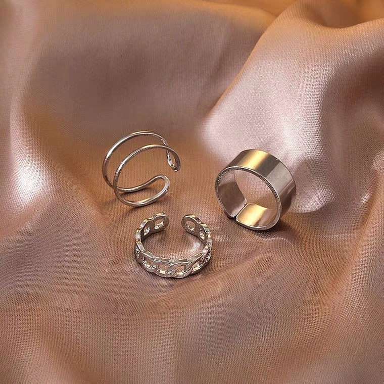 3Pcs Metal rings Opening Adjustable - Zi Collection Hub