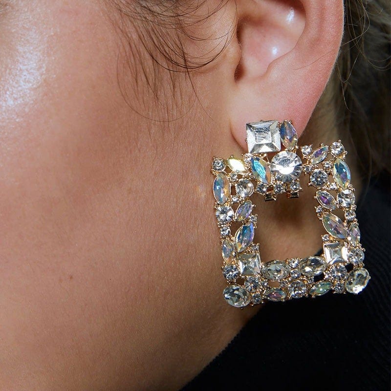 Statement ZA Earrings Luxury Full Crystal Rhinestone Earrings - Zi Collection Hub