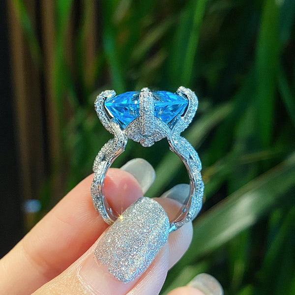 Natural Aquamarine Topaz Ring