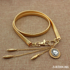 Metal Elastic Electroplate Pendant Buckles Belt Crystal