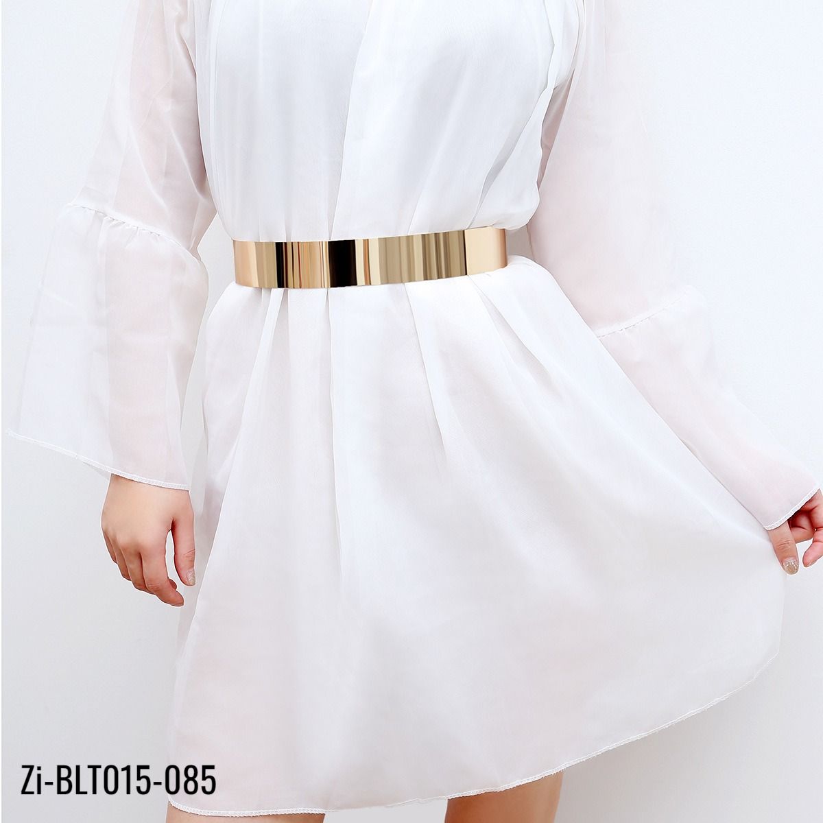 Adjustable Metal Designer Belt Bling Gold Silver (3.5cm Width) - Zi Collection Hub