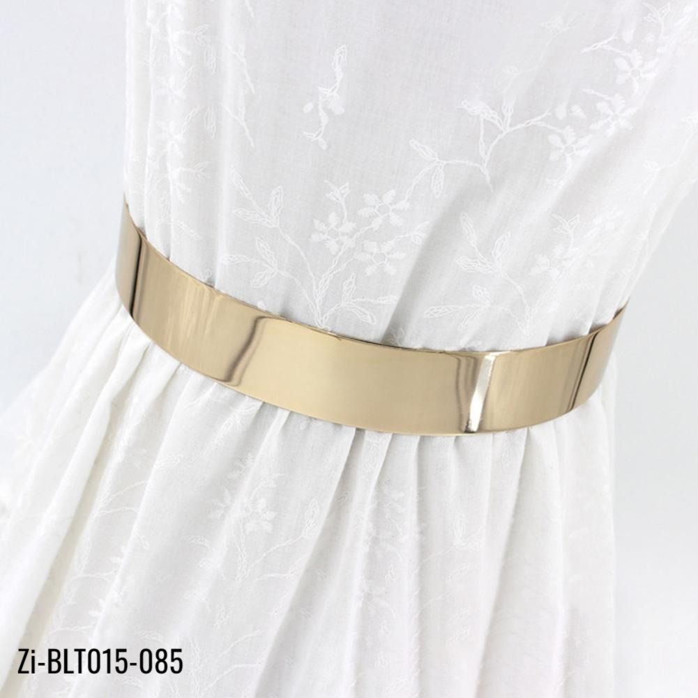 Adjustable Metal Designer Belt Bling Gold Silver (3.5cm Width) - Zi Collection Hub