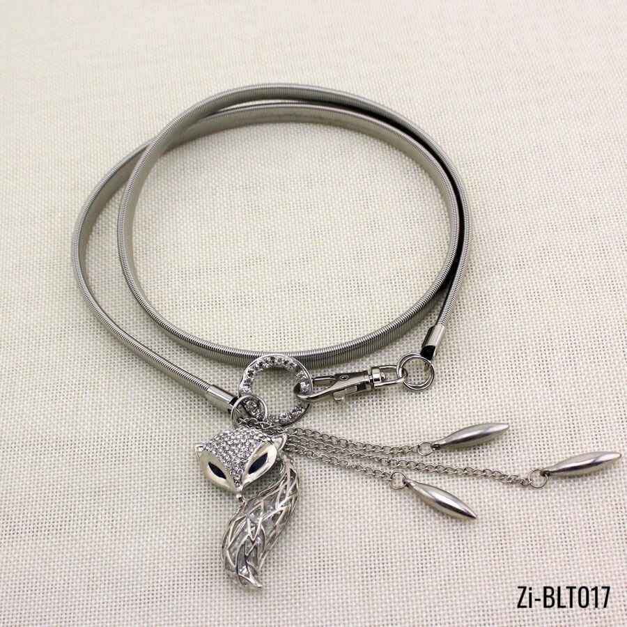 Cute Charming Little Fox Stretch Rhinestone Gold Waist Chain Belt - Zi Collection Hub