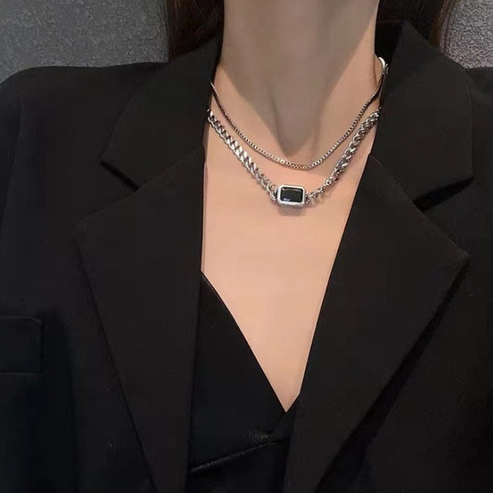 Cold Wind Geometric Square Necklace - Zi Collection Hub