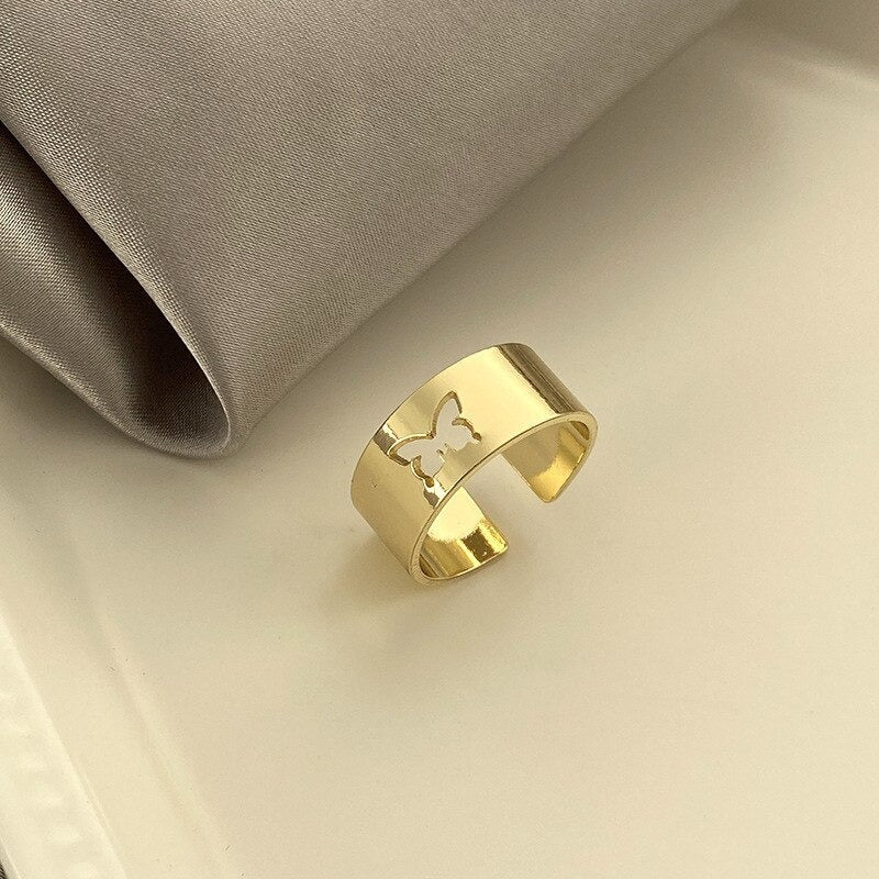 Creative Personality Butterfly Punk Style Couple Ring Adjustable - Zi Collection Hub