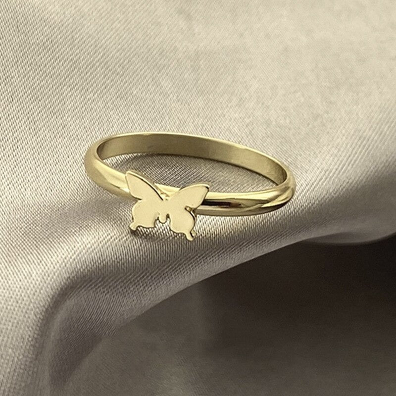 Creative Personality Butterfly Punk Style Couple Ring Adjustable - Zi Collection Hub