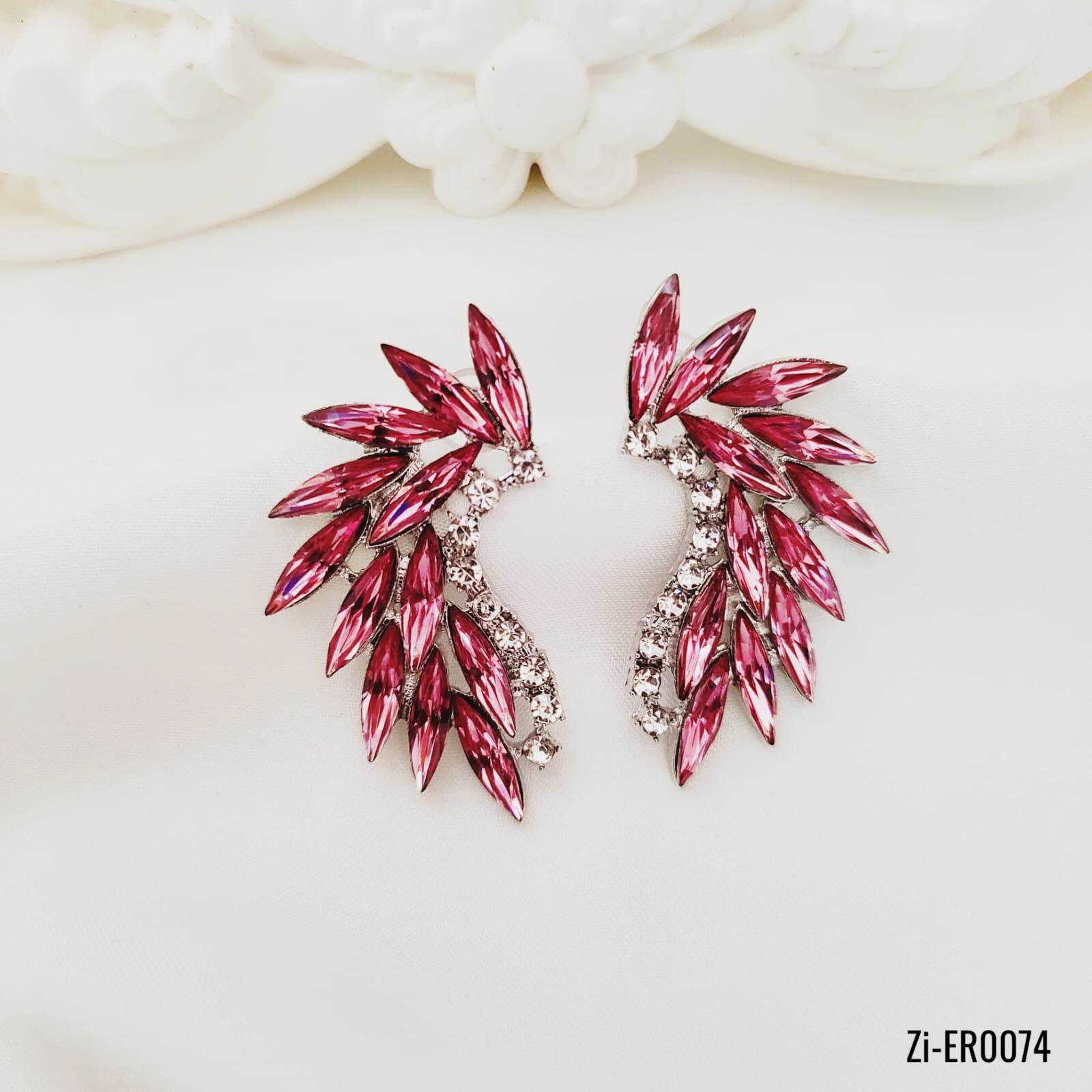 Shining Rhinestone Wings Stud Earrings - Zi Collection Hub