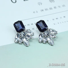 Acrylic Blue Water Drop Earrings