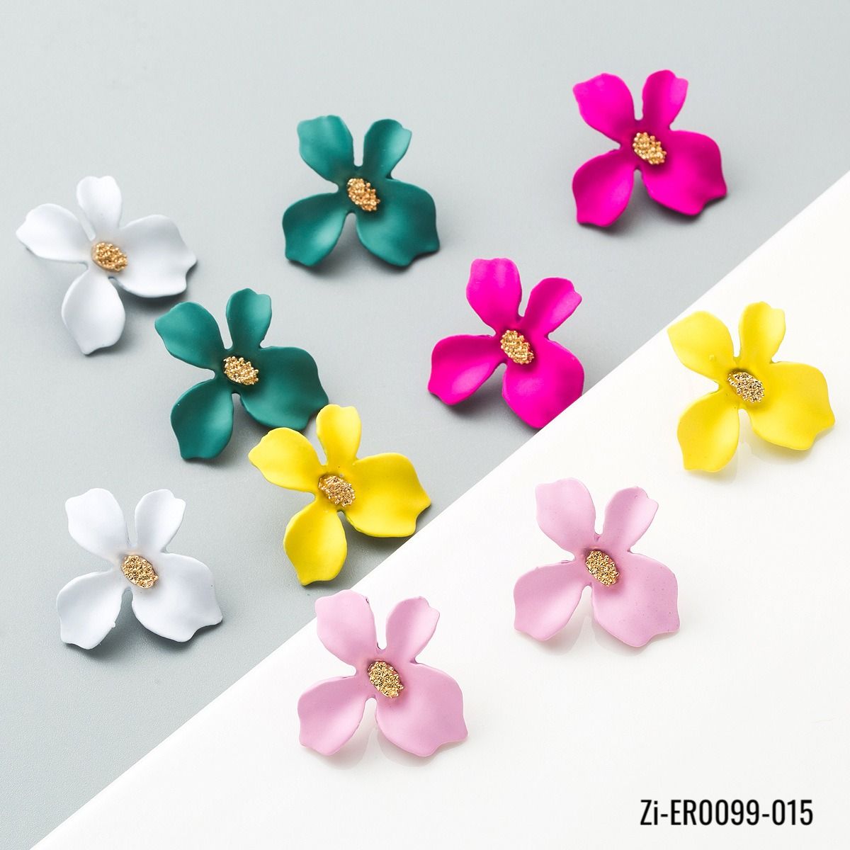 Alloy Small Fresh Petal Earrings - Zi Collection Hub