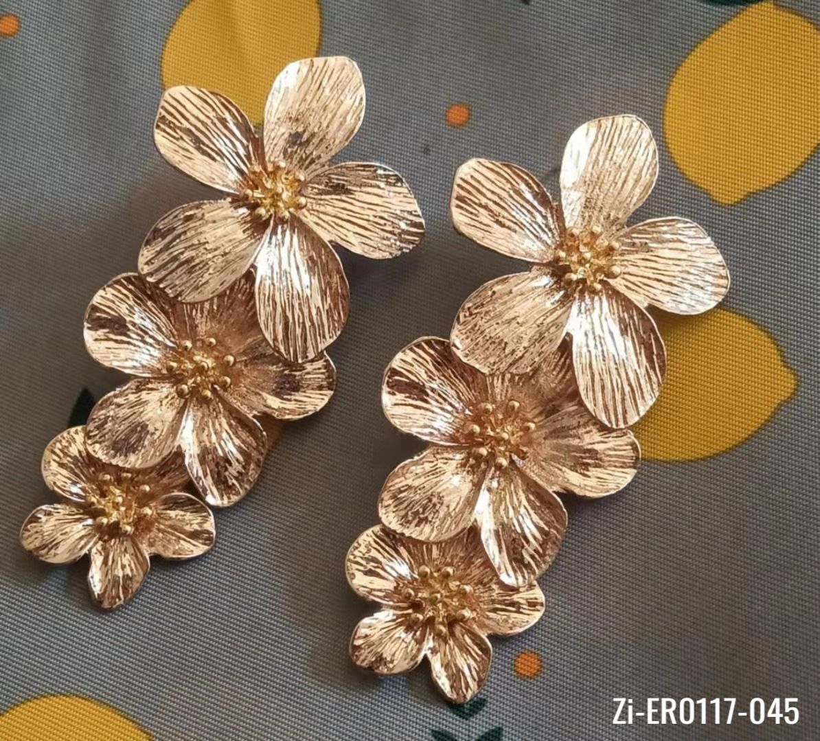 Spray Paint Flowers Colorful Drop Earrings - Zi Collection Hub