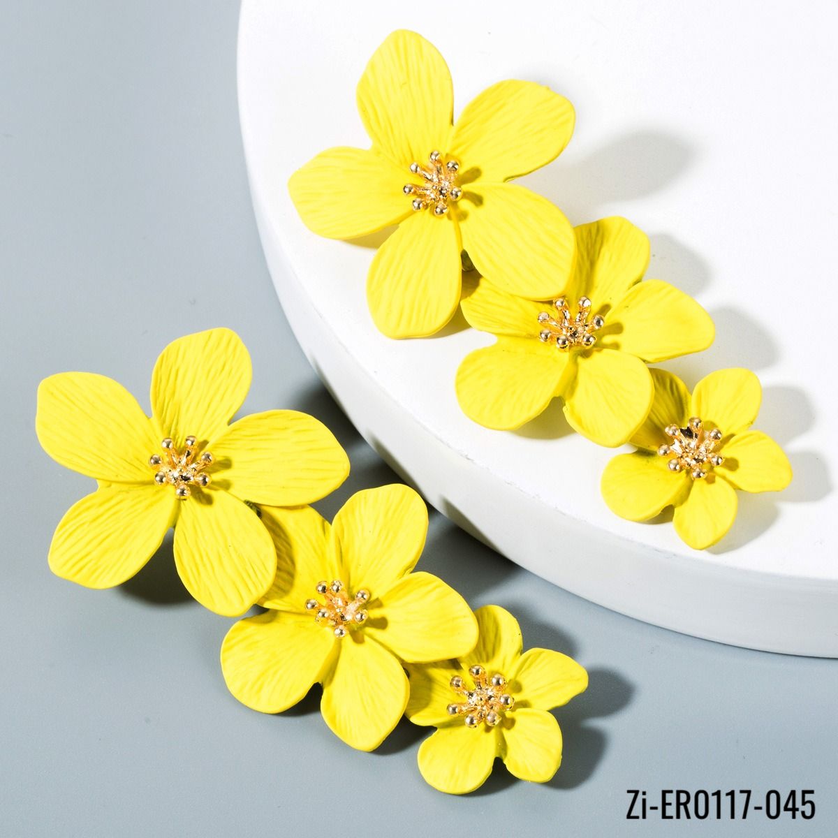 Spray Paint Flowers Colorful Drop Earrings - Zi Collection Hub