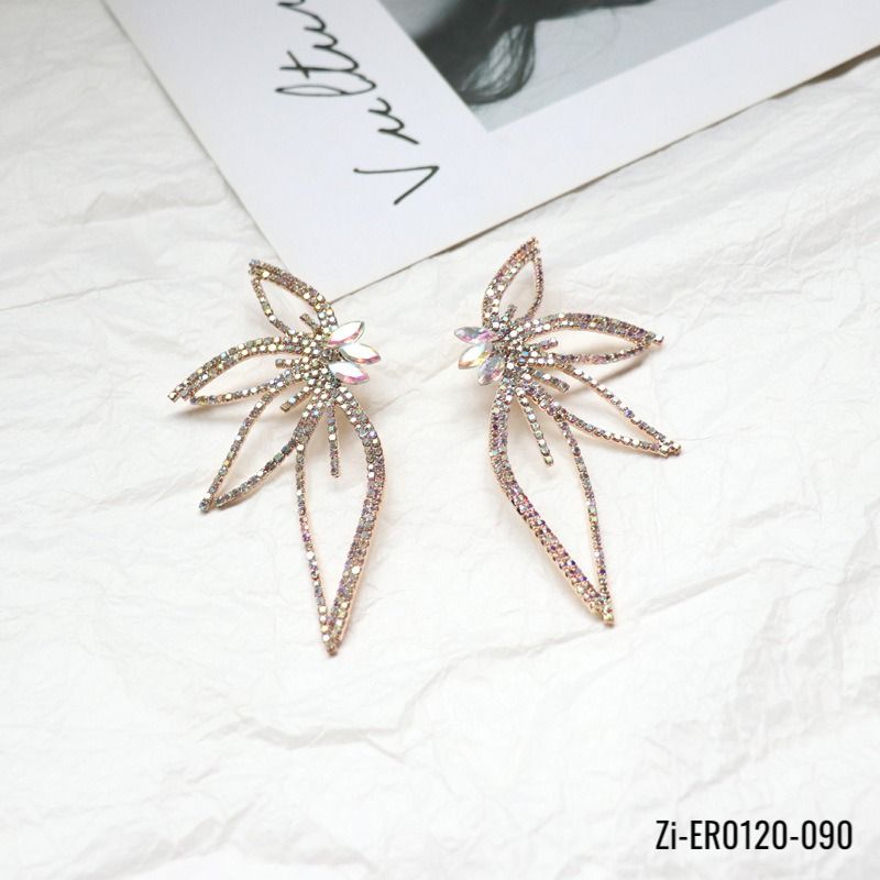 Rhinestone Hollow Butterfly Earrings - Zi Collection Hub