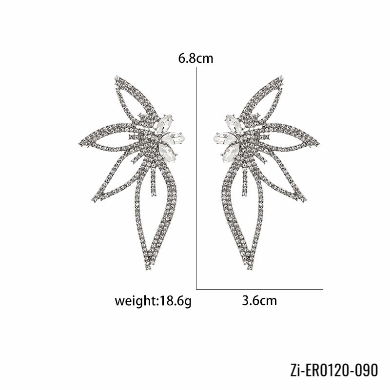 Rhinestone Hollow Butterfly Earrings - Zi Collection Hub