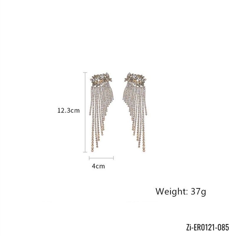 New Long Tassel Geometric Drop Earrings - Zi Collection Hub
