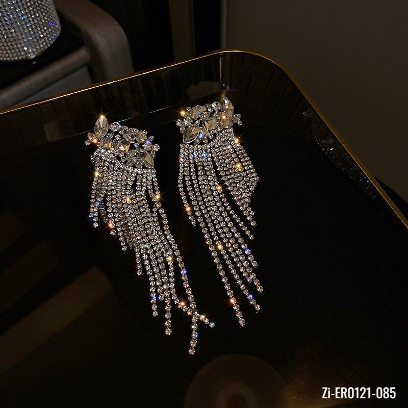 New Long Tassel Geometric Drop Earrings - Zi Collection Hub