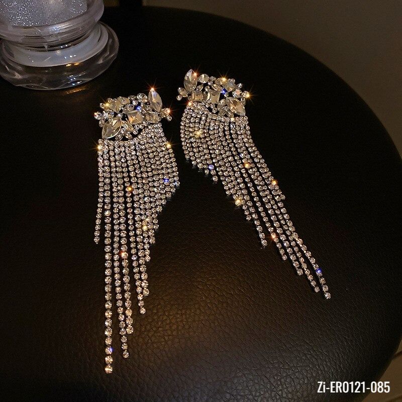 New Long Tassel Geometric Drop Earrings - Zi Collection Hub